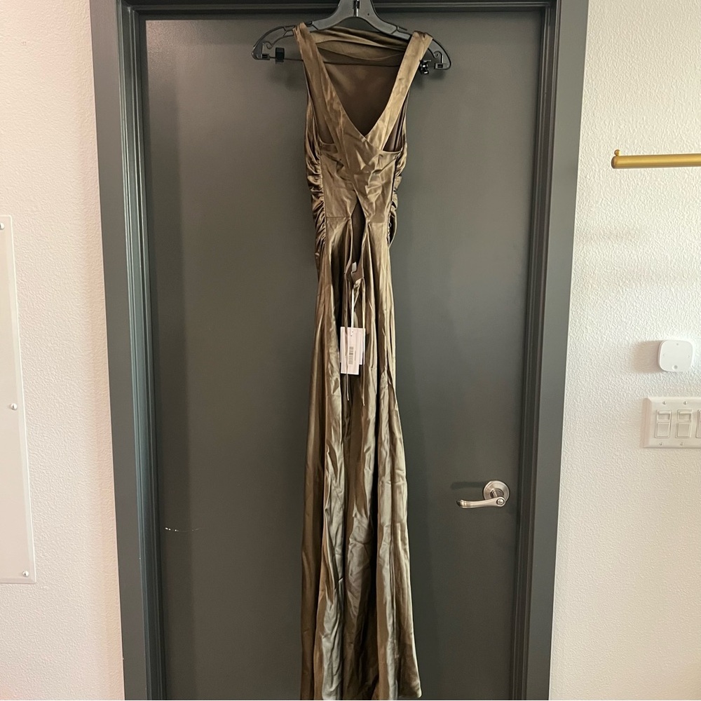 Reformation Anaiis Silk maxi Dress in Morel Size 0 - Picture 6 of 11